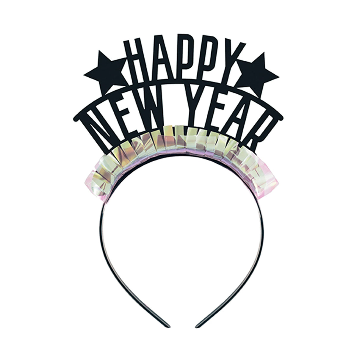 UNIQUE PARTY FAVORS New Year Headband with Iridescent Fringe, Assortment, 1 Count 011179465514