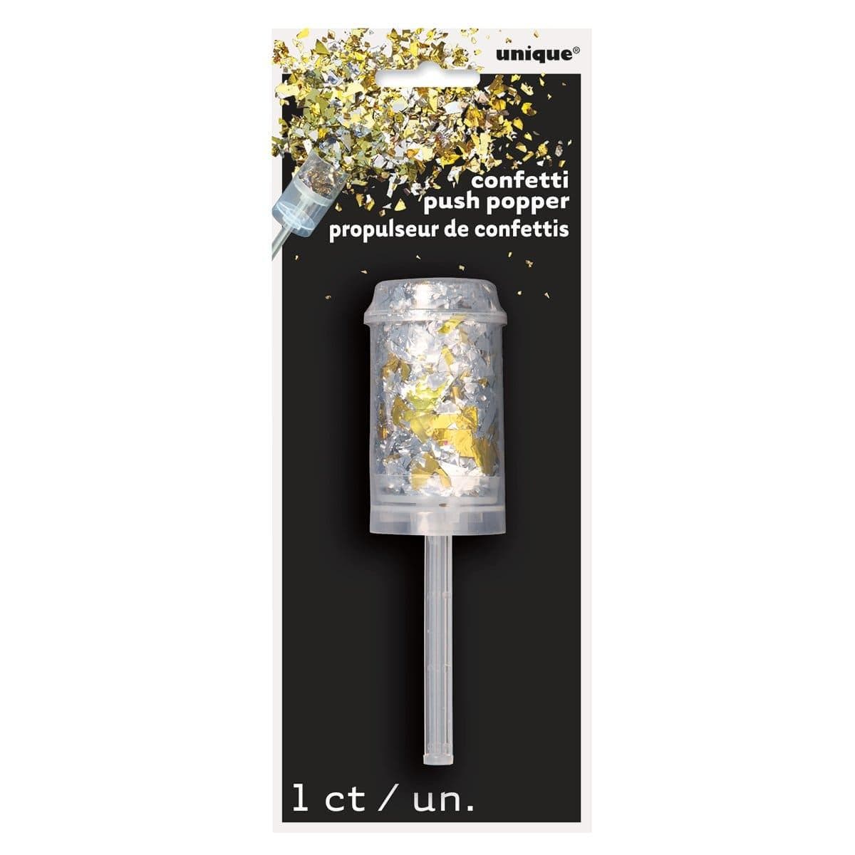 Buy Novelties Confetti Plush Popper - Gold Silver sold at Party Expert