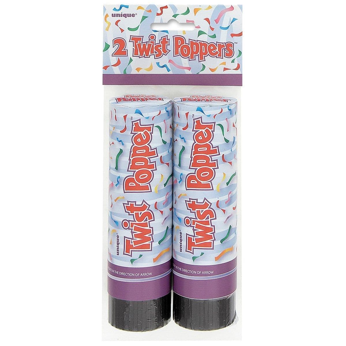 Buy Novelties Twist Poppers 6 In. 2/pkg. sold at Party Expert