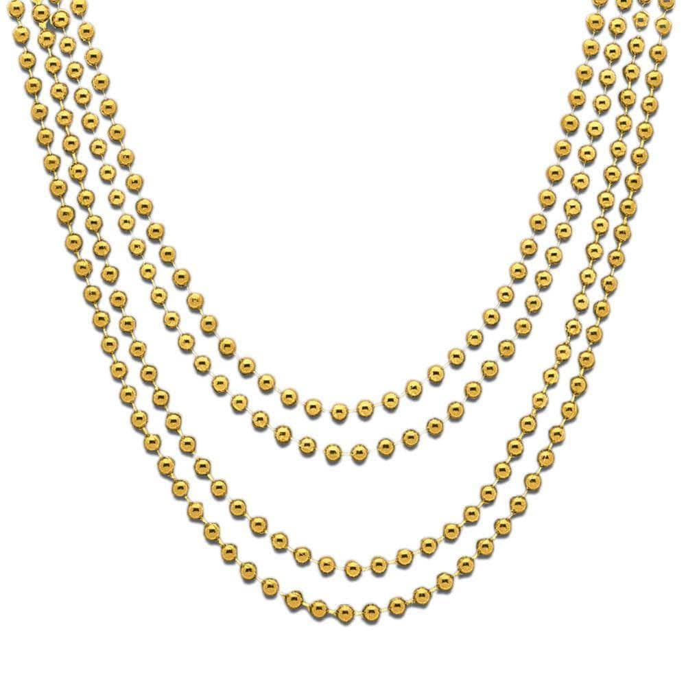Buy Party Supplies Metallic Beads - Gold 32 In 4/pkg sold at Party Expert