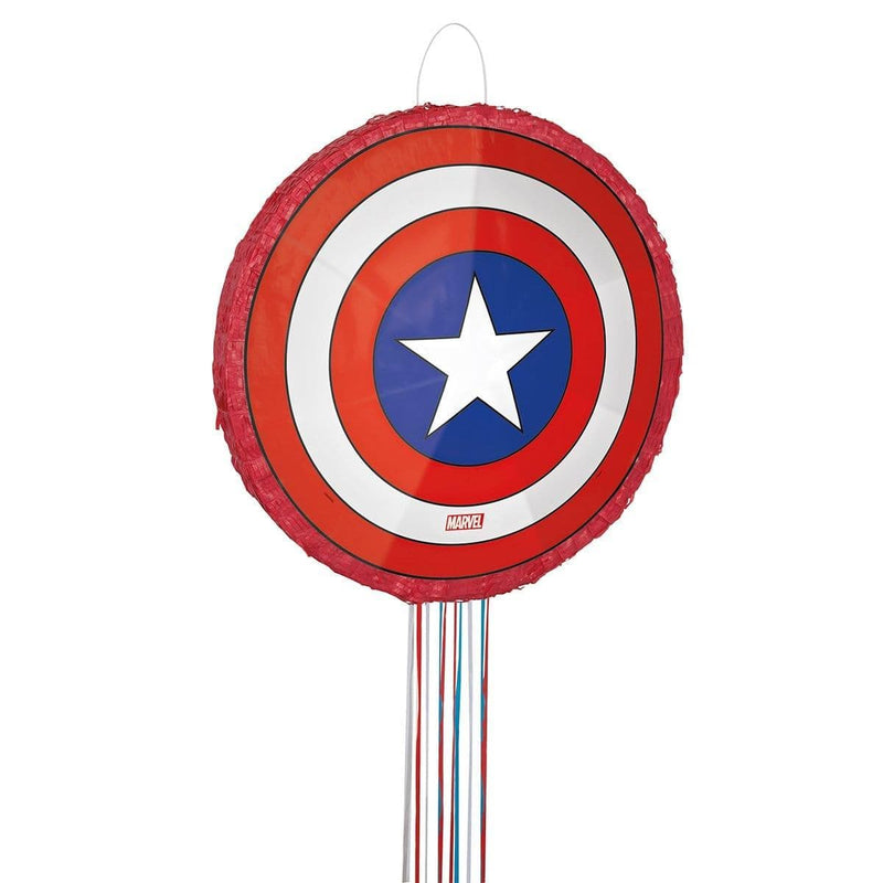 Buy Pinatas Captain America - Shield 3d Pull Piñata sold at Party Expert