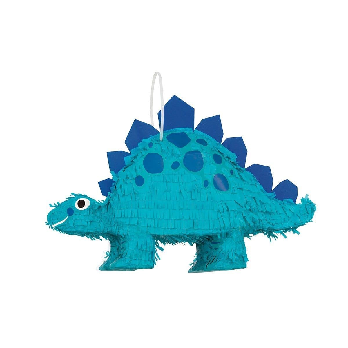 Piñata Dinosaure Vert - 21x20x5cm - À Remplir De Bonbons - Pour Anniversaire Enfants - Relaxdays