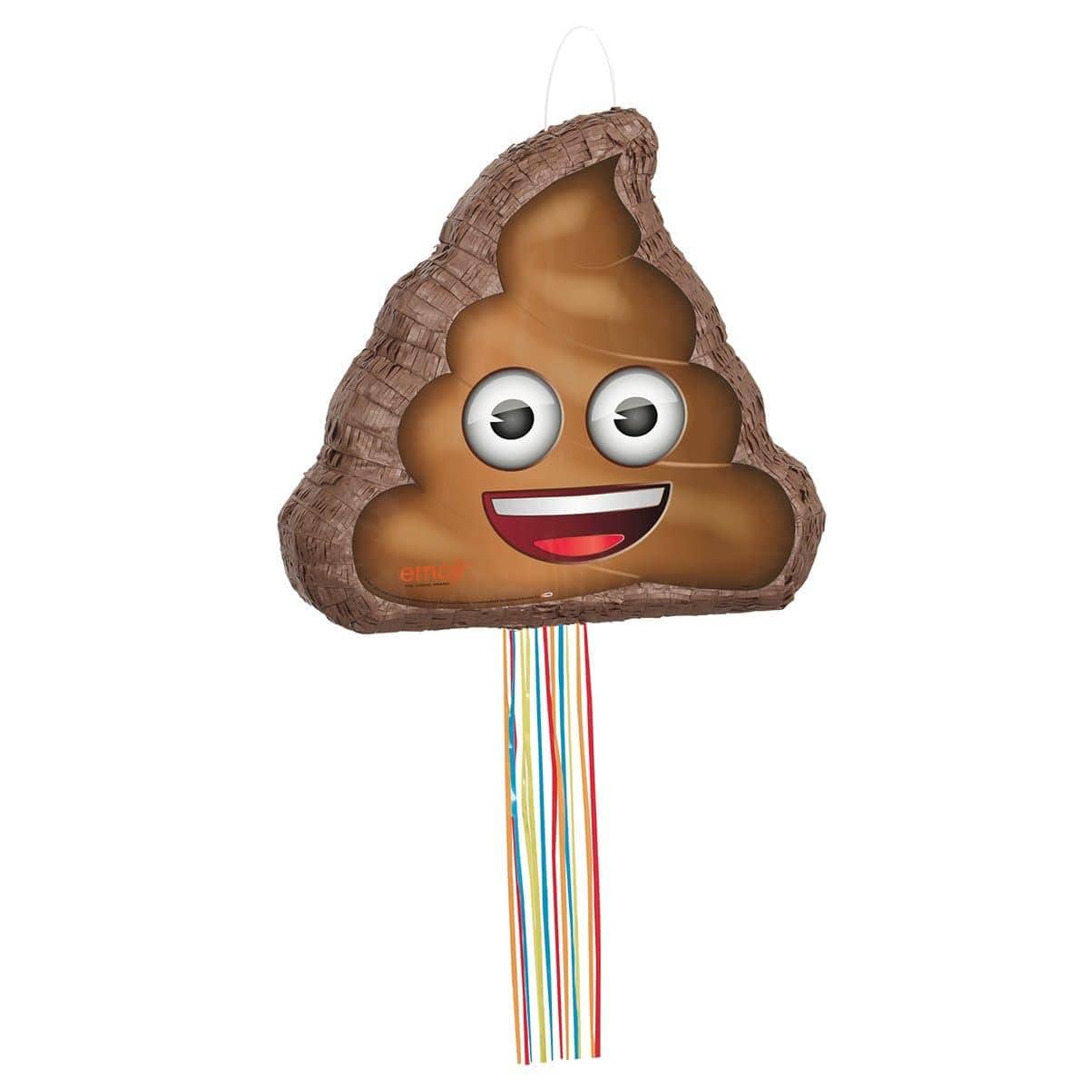 Buy Pinatas Emoji - Poop Pull Piñata sold at Party Expert