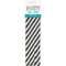 Buy Plasticware Paper Straw With Stripes 10/pkg - Black sold at Party Expert