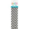 Buy Plasticware Paper Straw With Stripes 10/pkg - Black sold at Party Expert