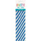 Buy Plasticware Paper Straw With Stripes 10/pkg - Royal Blue sold at Party Expert