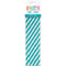 Buy Plasticware Paper Straw With Stripes 10/pkg - Teal sold at Party Expert