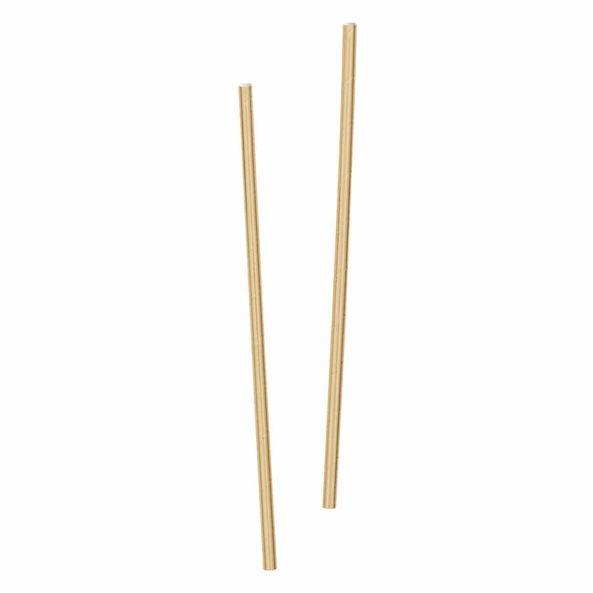 Buy Plasticware Paper Straws Gold 10/pkg sold at Party Expert