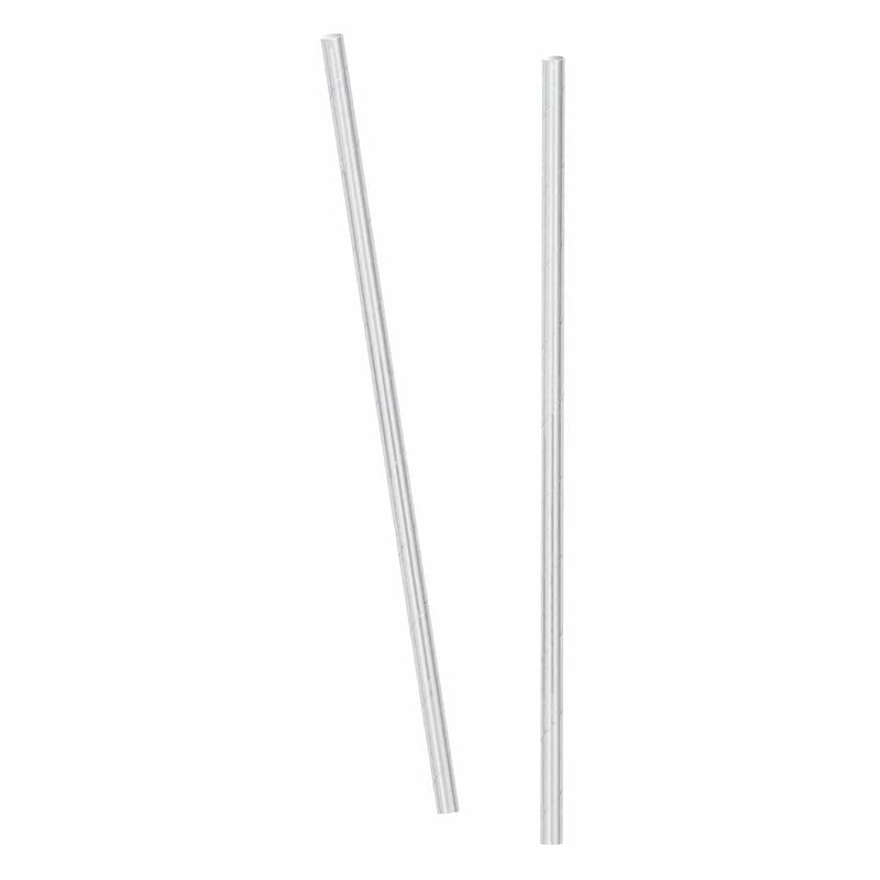 Buy Plasticware Paper Straws Silver 10/pkg sold at Party Expert