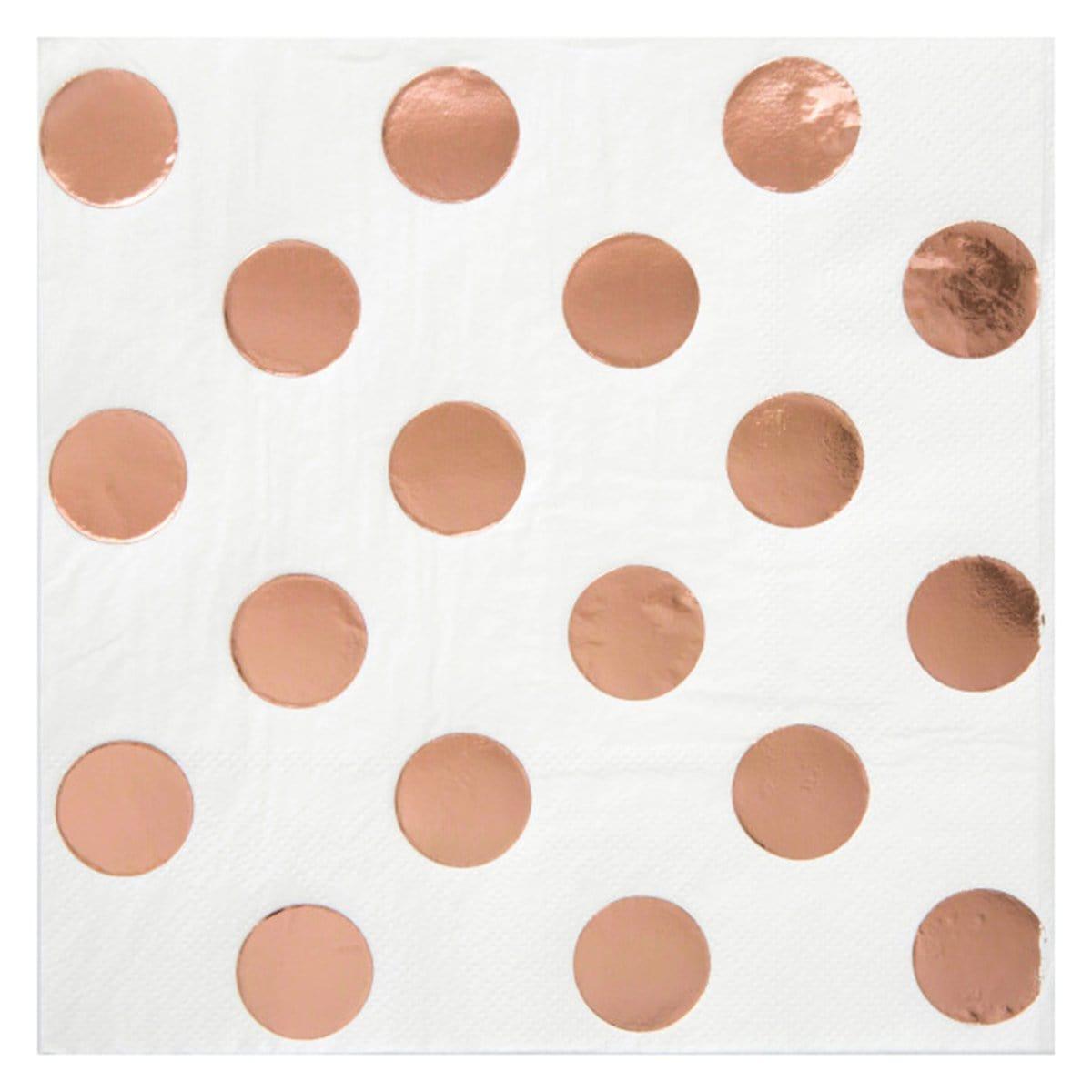 Buy Plasticware Rose Gold - Beverage Napkins 16/pkg sold at Party Expert