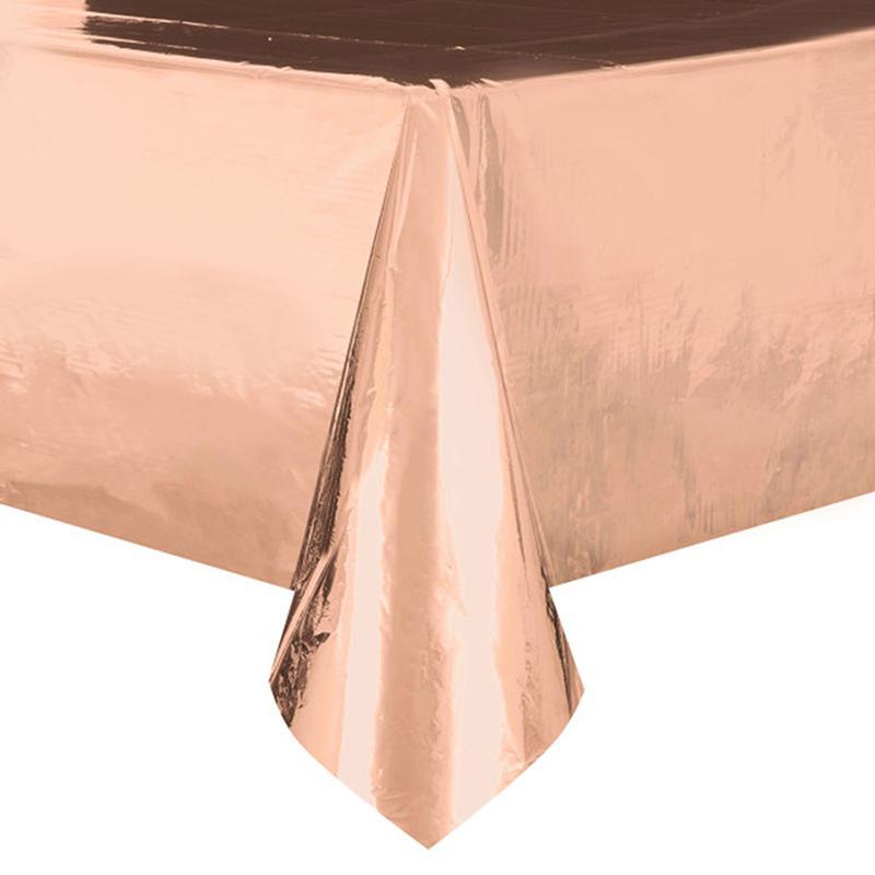 Buy Plasticware Rose Gold - Tablecover 54 X 108 In. sold at Party Expert