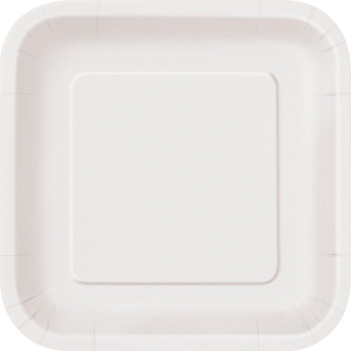 Buy Plasticware Square Paper Plates 7 In. - Bright White 16/pkg. sold at Party Expert