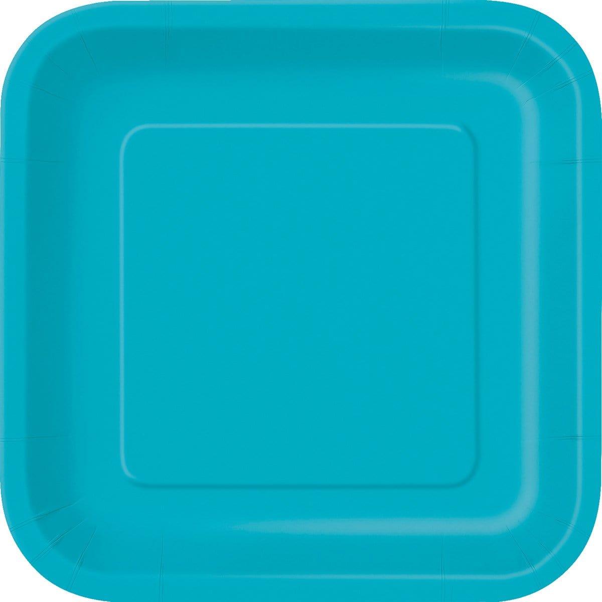 Buy Plasticware Square Paper Plates 7 In. - Caribbean 16/pkg. sold at Party Expert