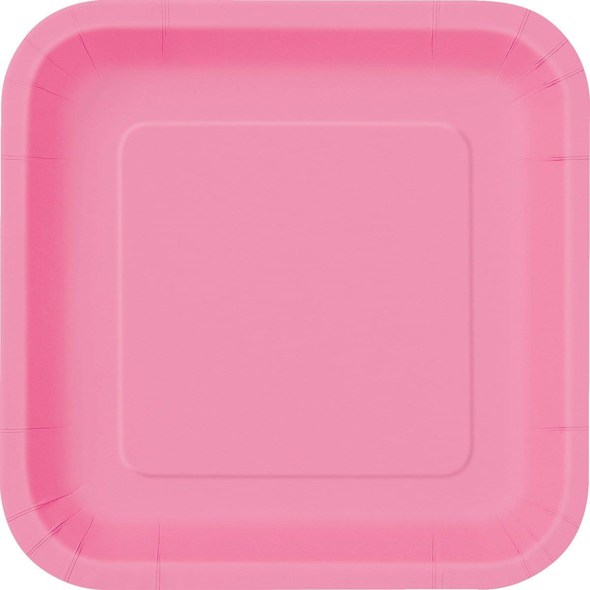 Buy Plasticware Square Paper Plates 7 In. - Hot Pink 16/pkg. sold at Party Expert