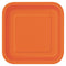 Buy Plasticware Square Paper Plates 7 In. - Pumpkin Orange 16/pkg. sold at Party Expert