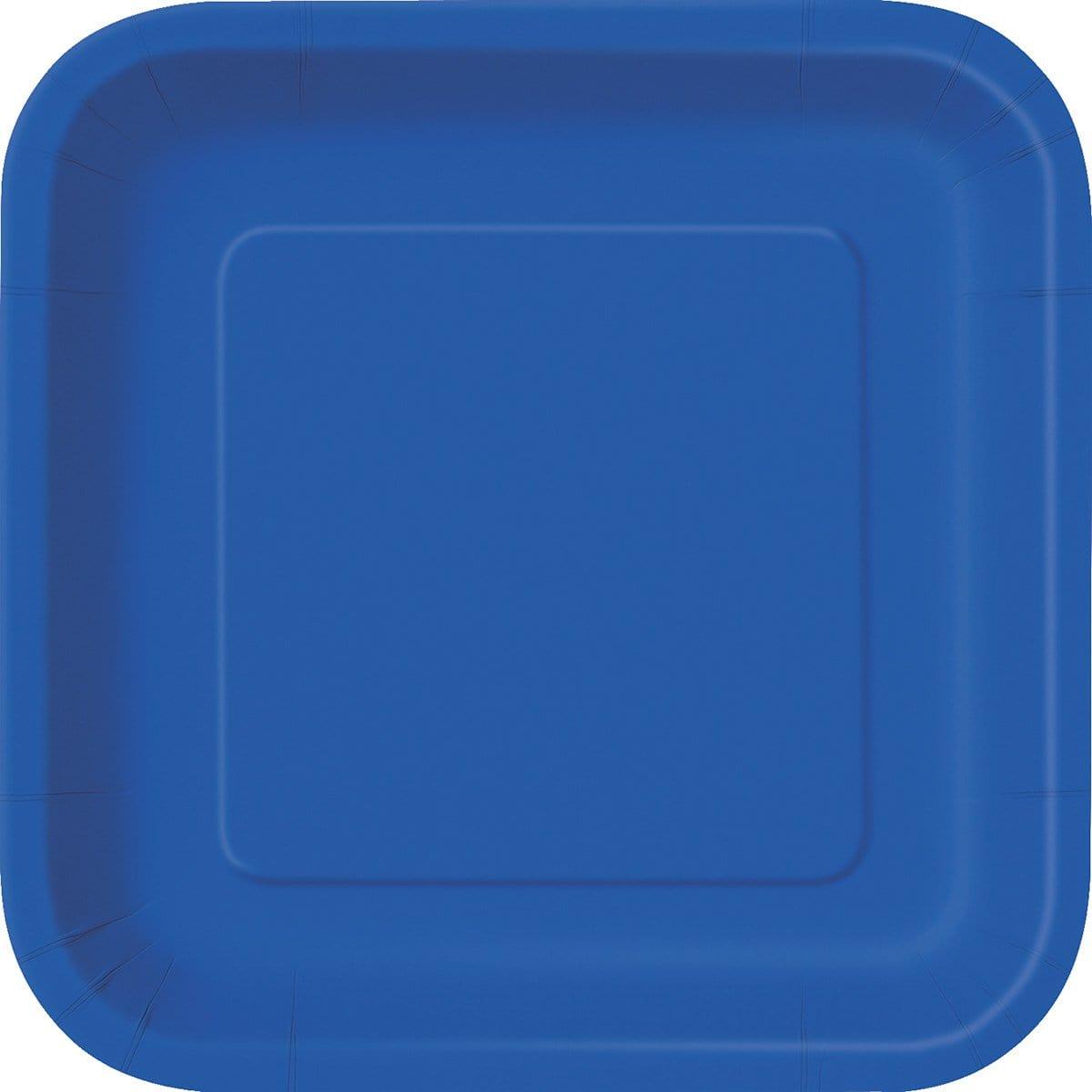 Buy Plasticware Square Paper Plates 7 In. - Royal Blue 16/pkg. sold at Party Expert