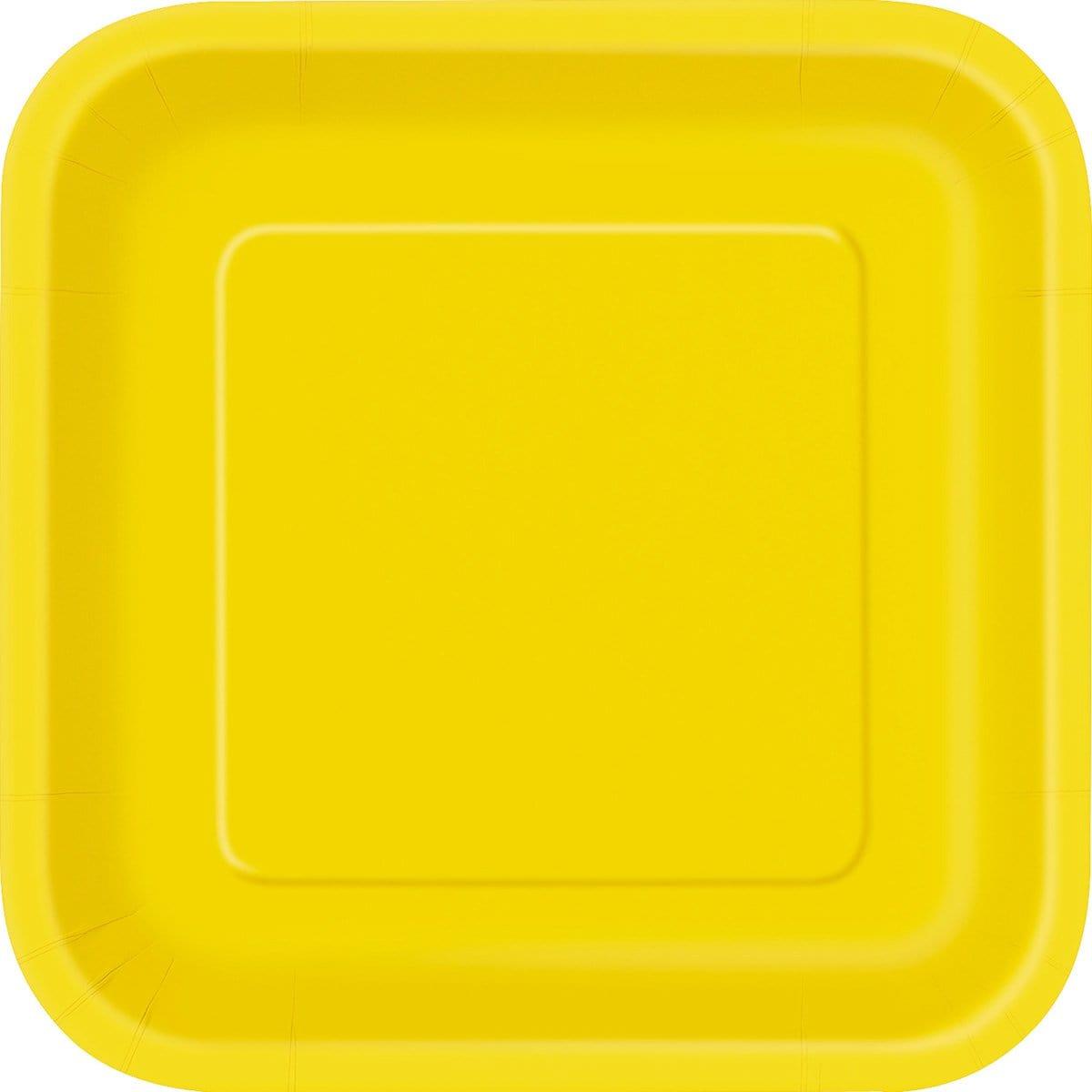 Buy Plasticware Square Paper Plates 7 In. - Sunflower Yellow 16/pkg. sold at Party Expert