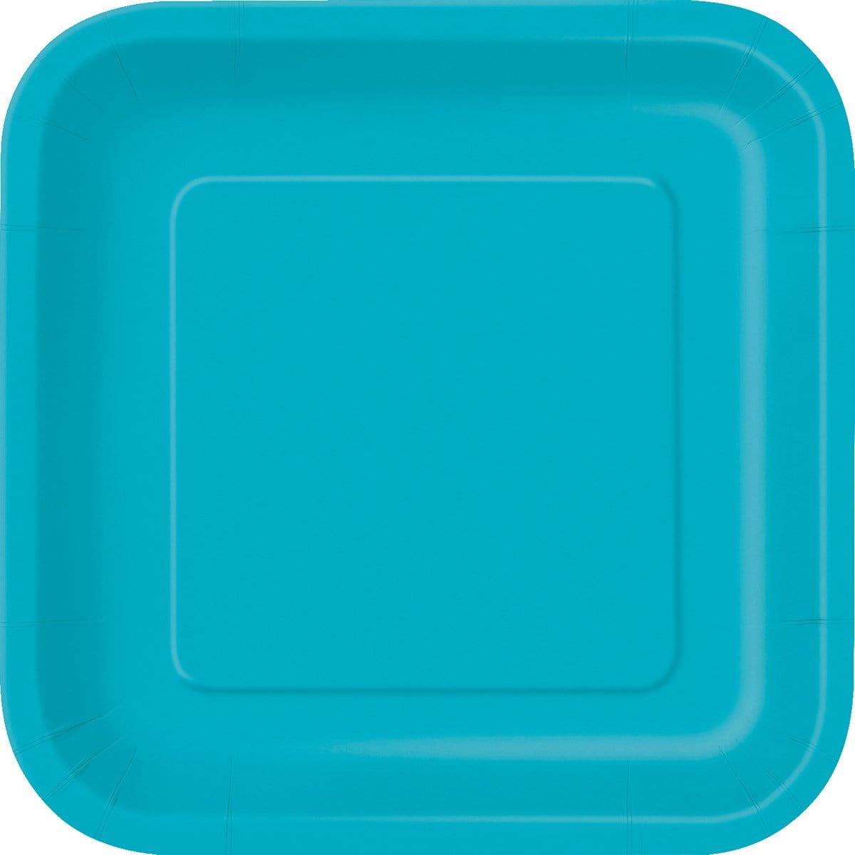 Buy Plasticware Square Paper Plates 9 In. - Caribbean 14/pkg. sold at Party Expert