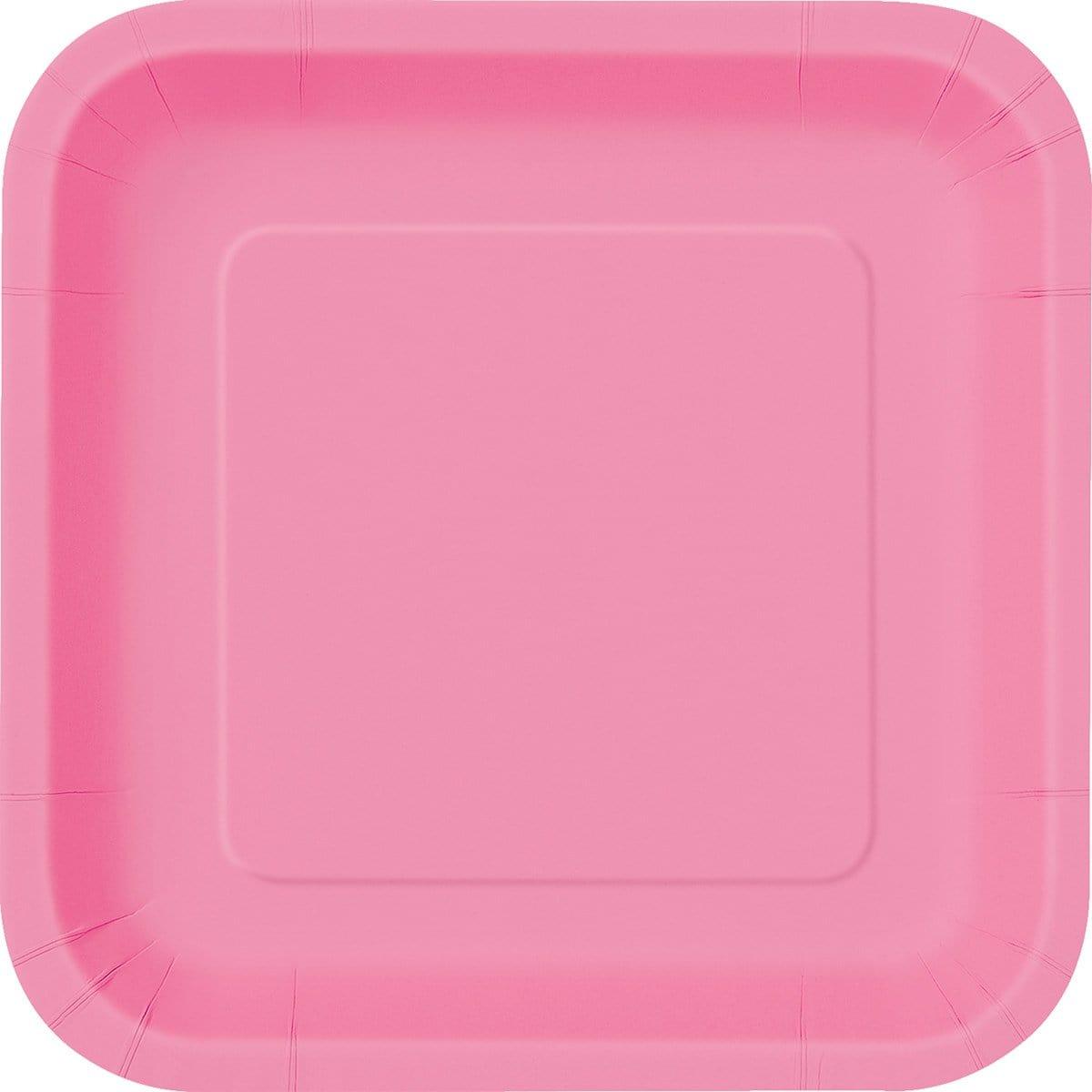 Buy Plasticware Square Paper Plates 9 In. - Hot Pink 14/pkg. sold at Party Expert