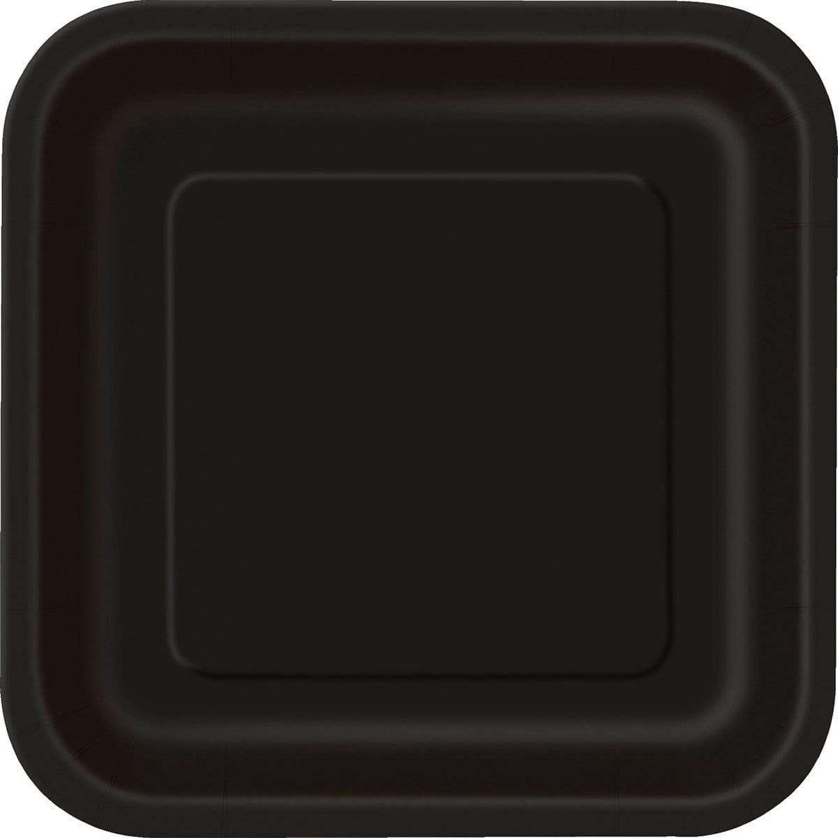 Buy Plasticware Square Paper Plates 9 In. - Midnight Black 14/pkg. sold at Party Expert