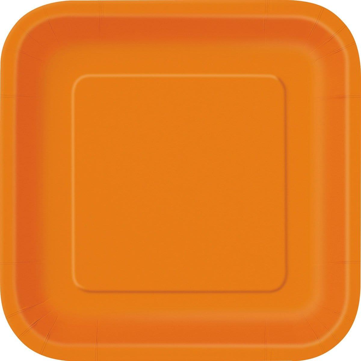 Buy Plasticware Square Paper Plates 9 In. - Pumpkin Orange 14/pkg. sold at Party Expert