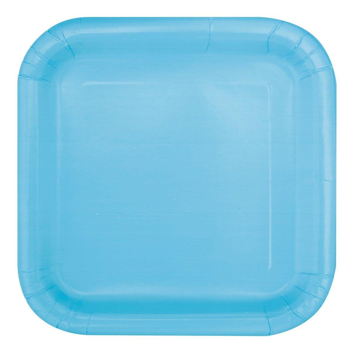 Buy Plasticware Square Plates - Caribbean Blue 7 in. 16/pkg sold at Party Expert