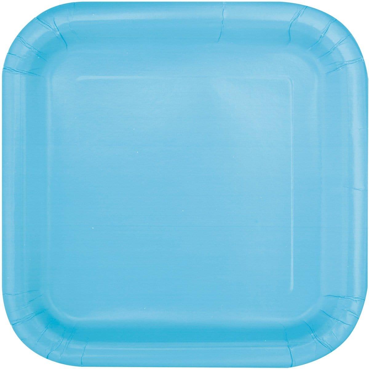 Buy Plasticware Square Plates - Caribbean Blue 9 in. 14/pkg sold at Party Expert