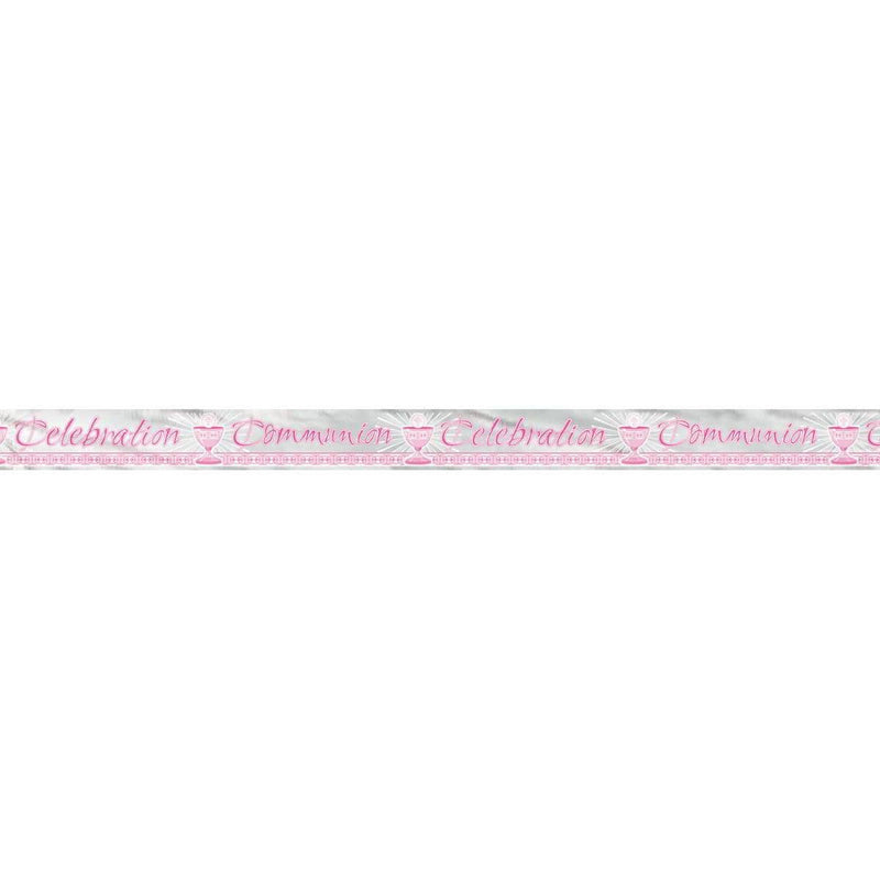Buy Religious Pink Radiant Cross - Communion Foil Banner 12 Ft sold at Party Expert