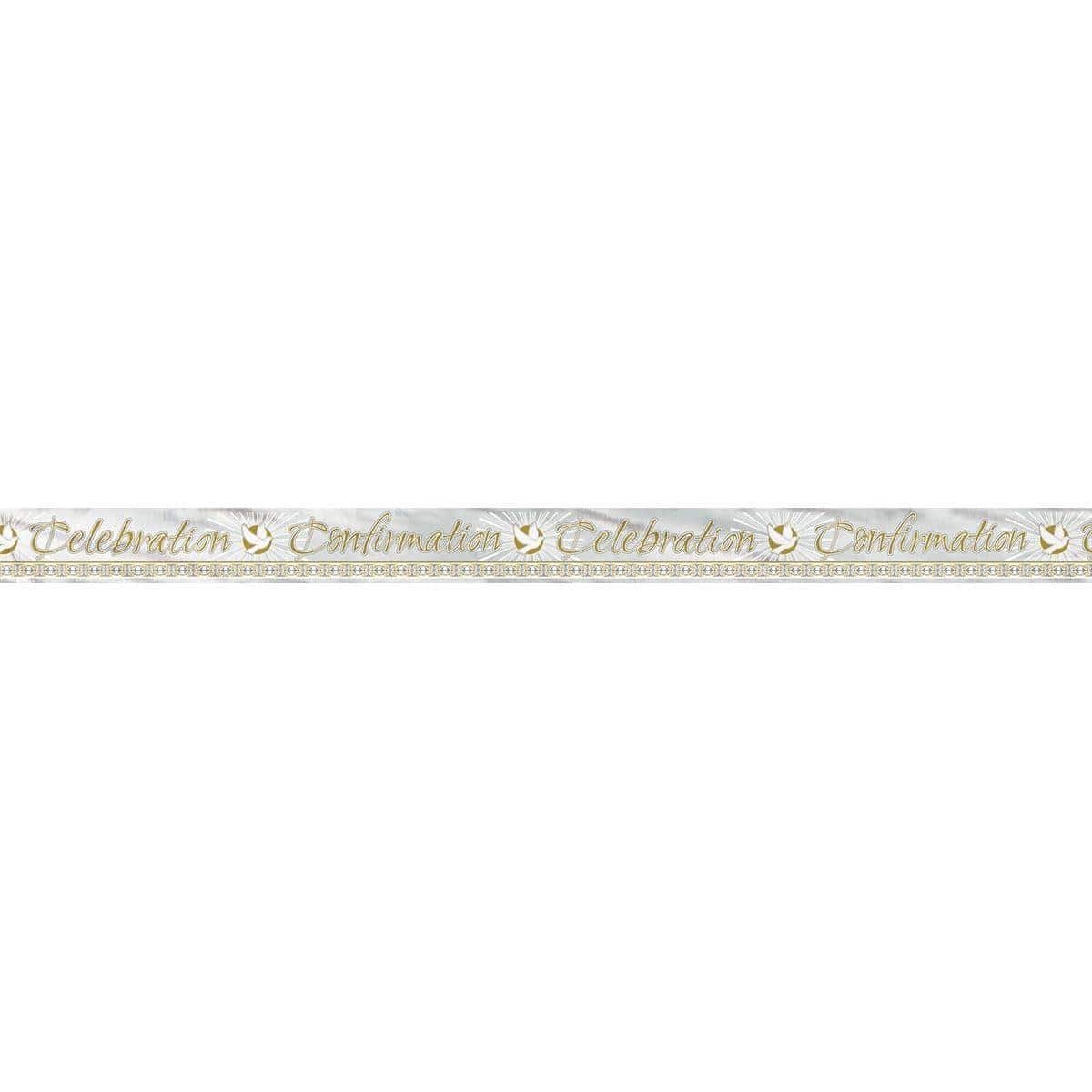 Buy Religious Sil/gld Radiant Cross - Confirm. Foil Banner 12 Ft sold at Party Expert