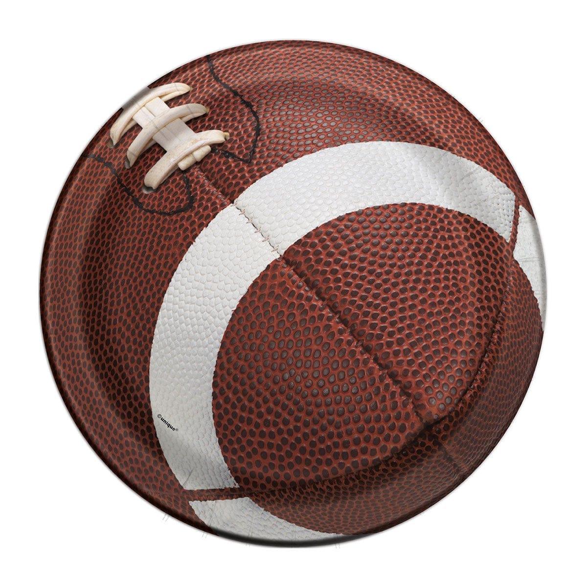 UNIQUE PARTY FAVORS Superbowl Football Party Dessert Plates, 7 inches, 8 Count
