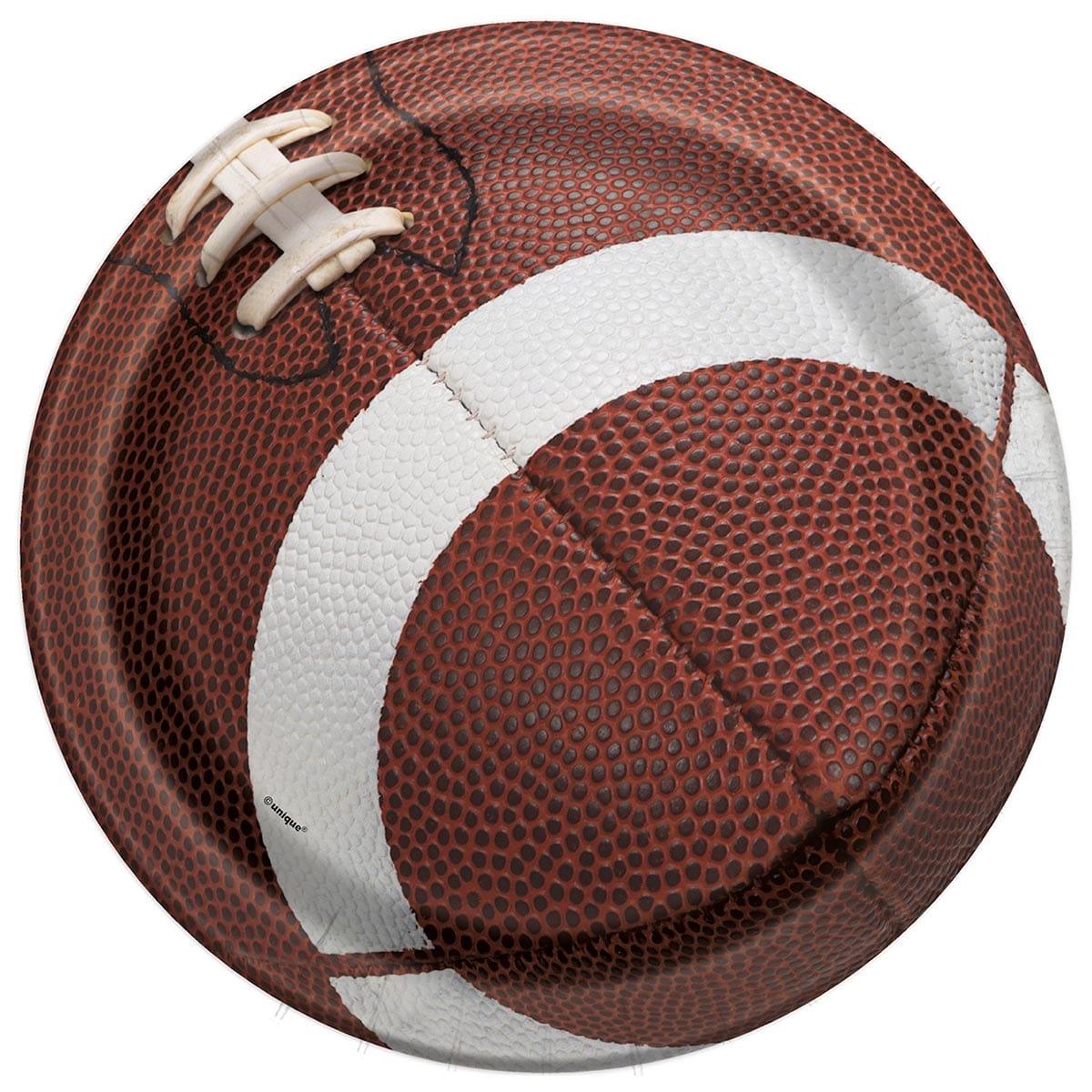 UNIQUE PARTY FAVORS Superbowl Football Party Dinner Plates, 9 inches, 8 Count