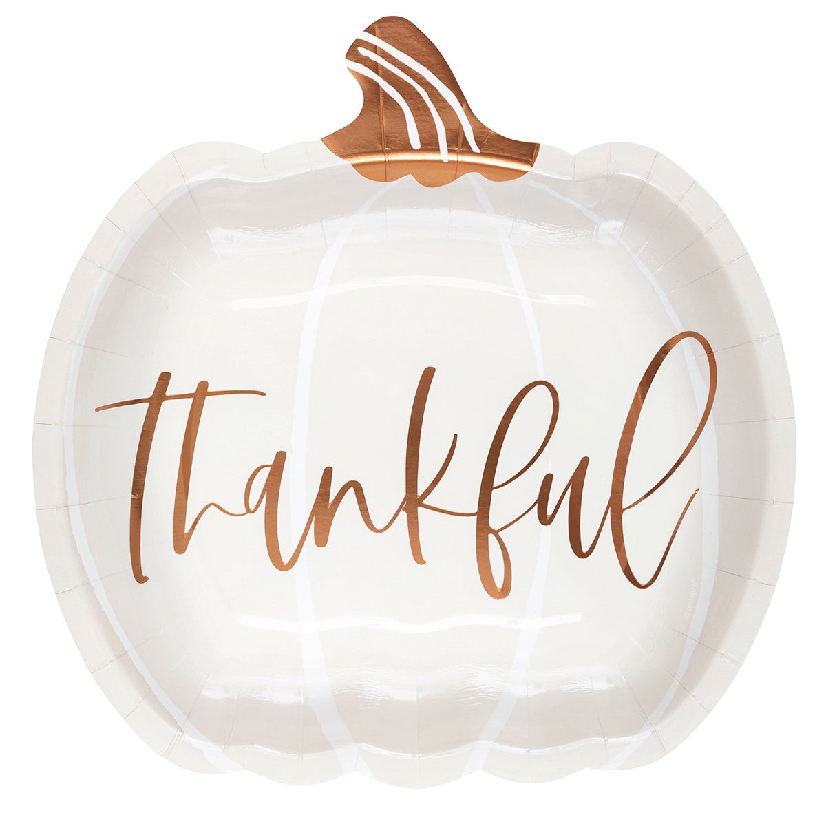 UNIQUE PARTY FAVORS Thanksgiving Friendsgiving Large Pumpkin Shaped Lunch Plates, 9 Inches, 8 Count 011179221967