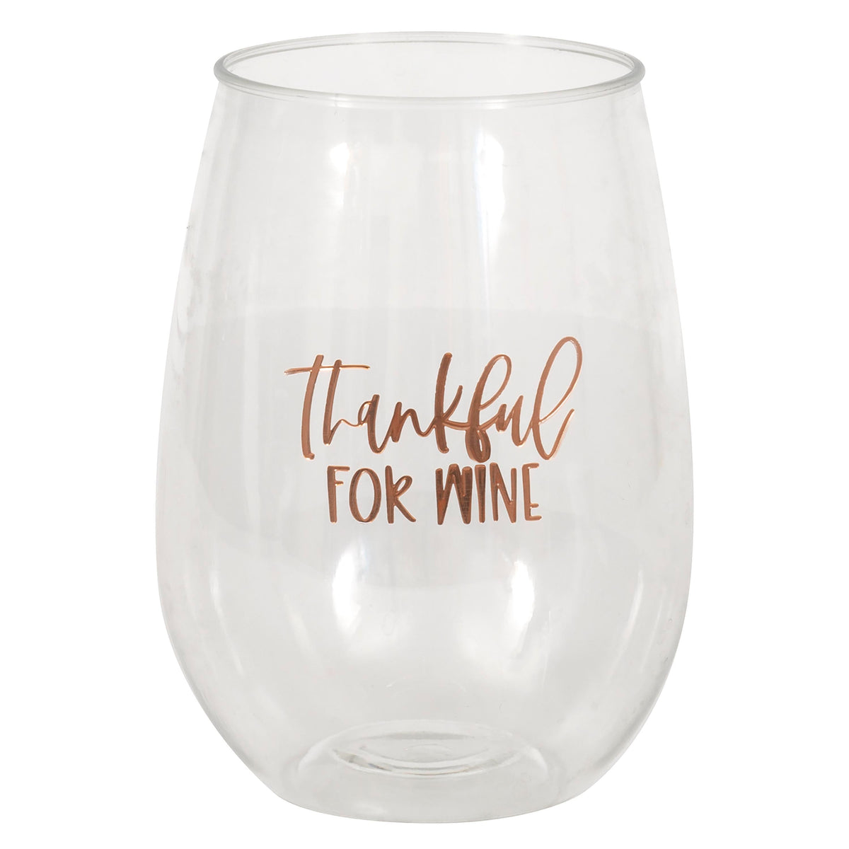 UNIQUE PARTY FAVORS Thanksgiving Friendsgiving Plastic Wine Glass 011179220281