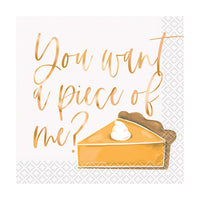 UNIQUE PARTY FAVORS Thanksgiving Friendsgiving Small White Beverage Napkins, 20 Count 011179220717