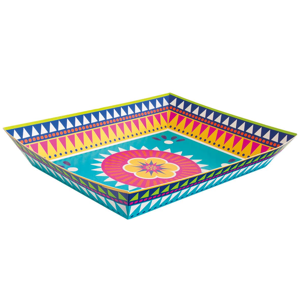 UNIQUE PARTY FAVORS Theme Party Boho Fiesta Paper Snack Tray