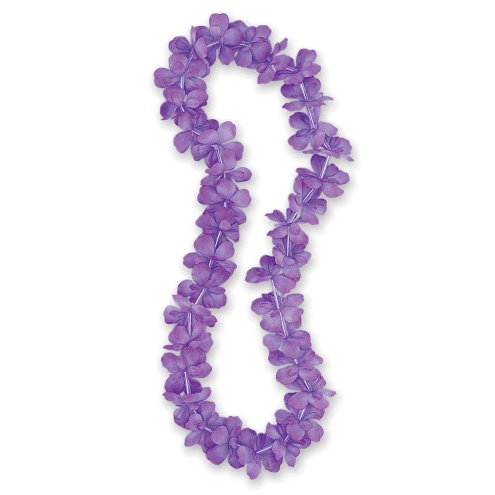 Buy Theme Party Purple Flower Lei Necklace sold at Party Expert