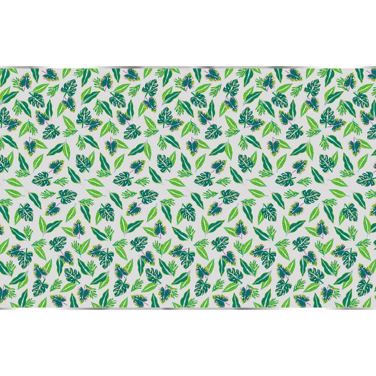 UNIQUE PARTY FAVORS Theme Party Tropical Leaves Plastic Table Cover, 54" x 84''