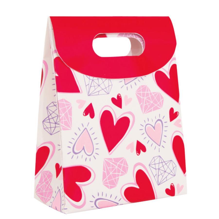 Buy Valentine's Day Sparkling Hearts Favor Boxes, 4 Count sold at Party Expert
