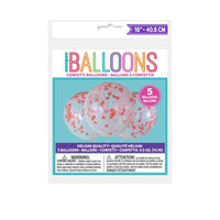 Buy Valentine's Day Valentine's Day Latex Balloons 12 Inches with Confetti, 5 Count sold at Party Expert