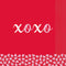 UNIQUE PARTY FAVORS Valentine's Day Valentine's Day Red and White XOXO Large Lunch Napkins, 6 Count