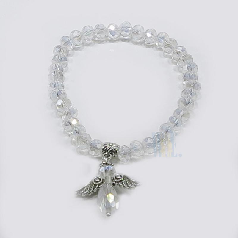 Buy Novelties Crystal Angel Bracelet - Clear sold at Party Expert
