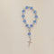 WEST EAST IMPORTS Novelties Rhinestone Cross Bracelet - Blue