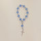 WEST EAST IMPORTS Novelties Rhinestone Cross Bracelet - Blue
