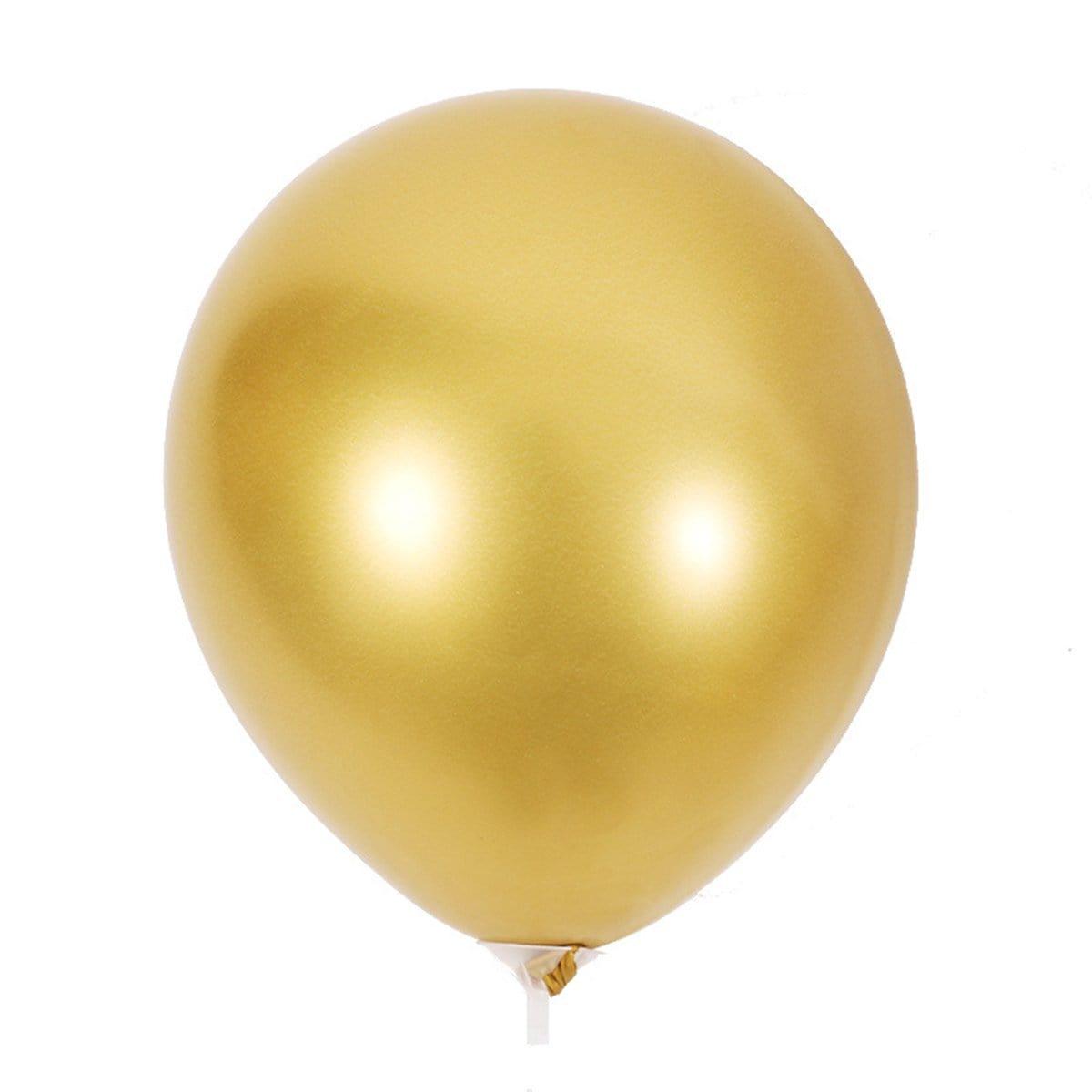 Buy Balloons Gold Latex Balloon 5 Inches, Chrome Collection, 100 Count sold at Party Expert