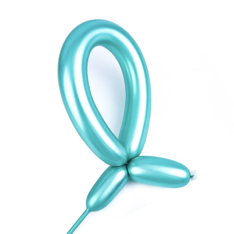 WIDE OCEAN INTERNATIONAL TRADE BEIJING CO., LTD Balloons Green Latex Balloon 260 mm, Chrome Collection, 100 Count 810064198670