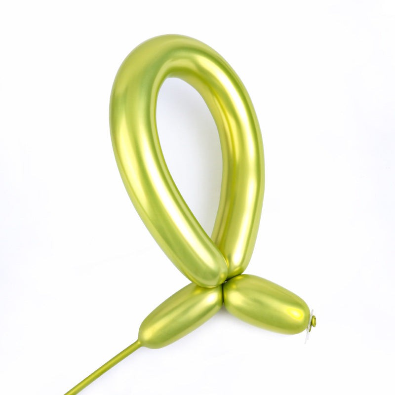 WIDE OCEAN INTERNATIONAL TRADE BEIJING CO., LTD Balloons Light Green Latex Balloon 260 mm, Chrome Collection, 100 Count 810064198632