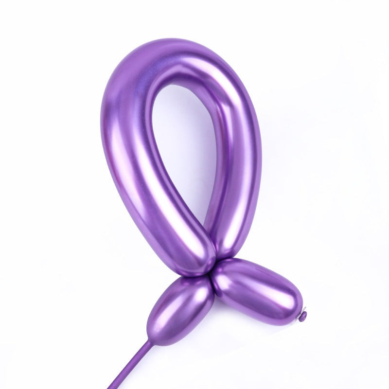 WIDE OCEAN INTERNATIONAL TRADE BEIJING CO., LTD Balloons Purple Latex Balloon 260 mm, Chrome Collection, 100 Count 810064198557