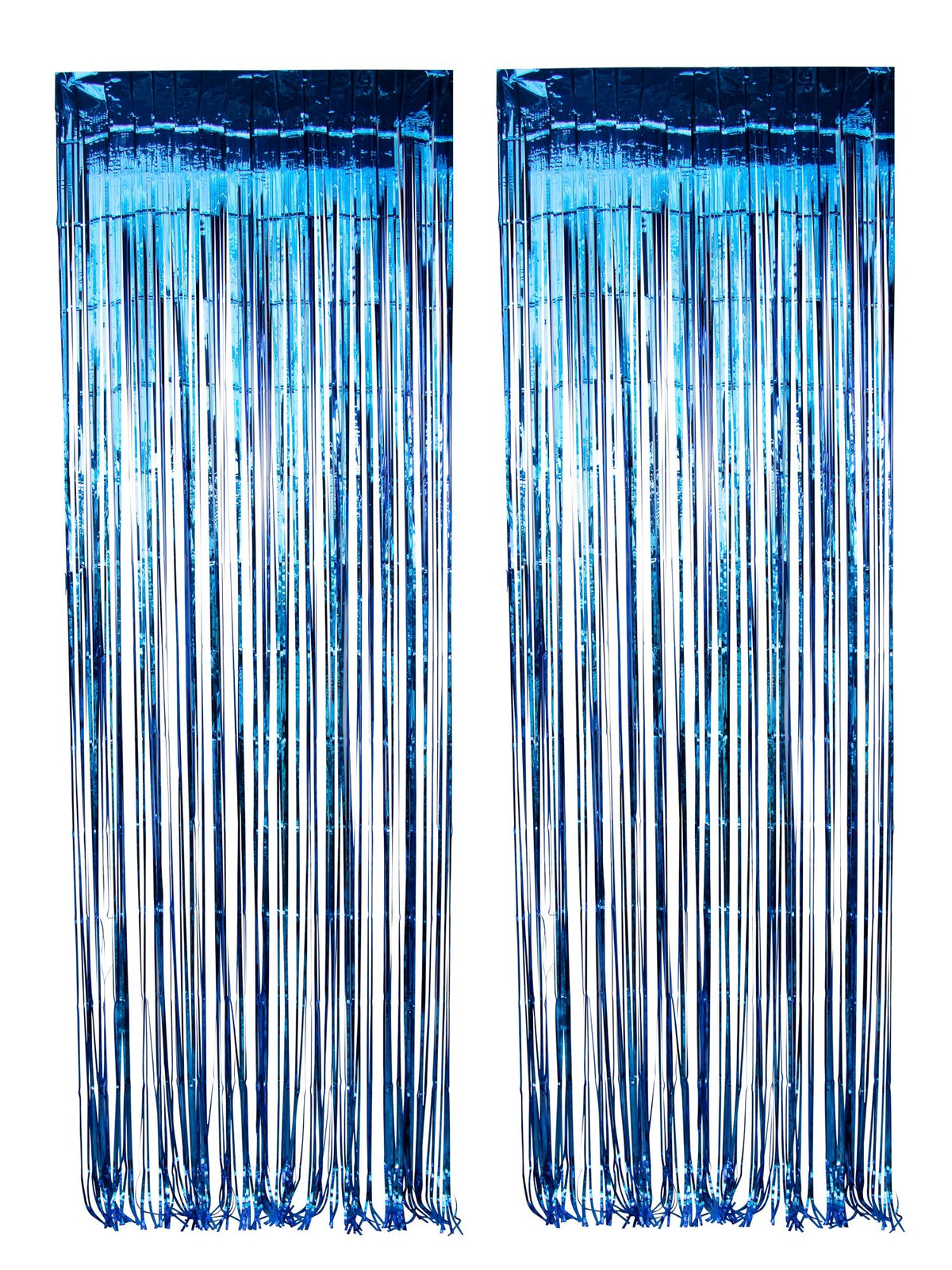 WIDE OCEAN INTERNATIONAL TRADE BEIJING CO., LTD Decorations Blue Foil Fringe Curtain, 2 Count 810064199967