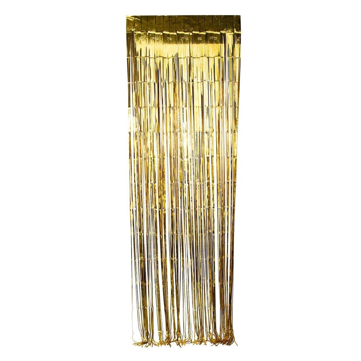 Buy Decorations Gold, Laser Collection, Foil Fringe Curtain sold at Party Expert