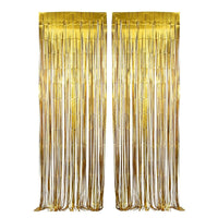 Buy Decorations Gold, Matte Collection, Foil Fringe Curtain, 2 Count sold at Party Expert